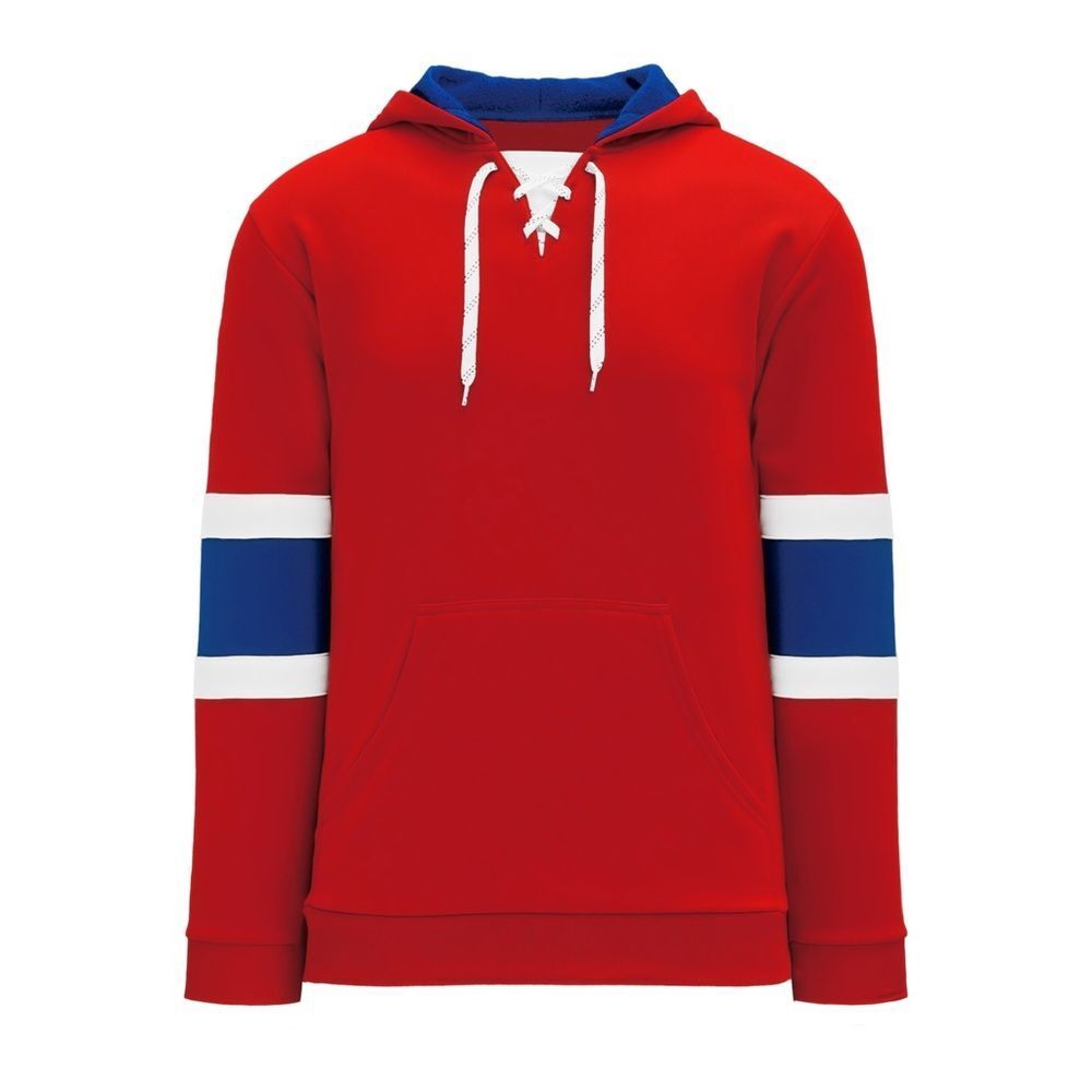 Kids Red Hoodie Sweatshirt with Blue and White Stripes NEW